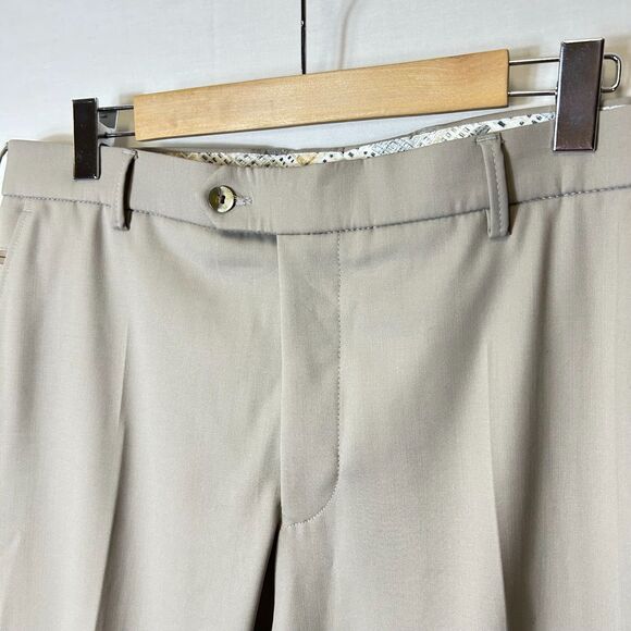 Meyer Bonn Tan Performance Modern Fit Luxury European Chino Pants Size 40 X 33 - Picture 4 of 16